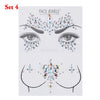 3D Face Body Temporary Tattoo Stickers Set Glitter Acrylic Self-Adhesive Face Jewels Gems Body Eyes Chest Decor Beauty Makeup