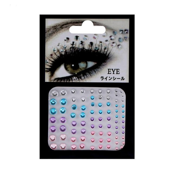 3D Face Body Temporary Tattoo Stickers Set Glitter Acrylic Self-Adhesive Face Jewels Gems Body Eyes Chest Decor Beauty Makeup