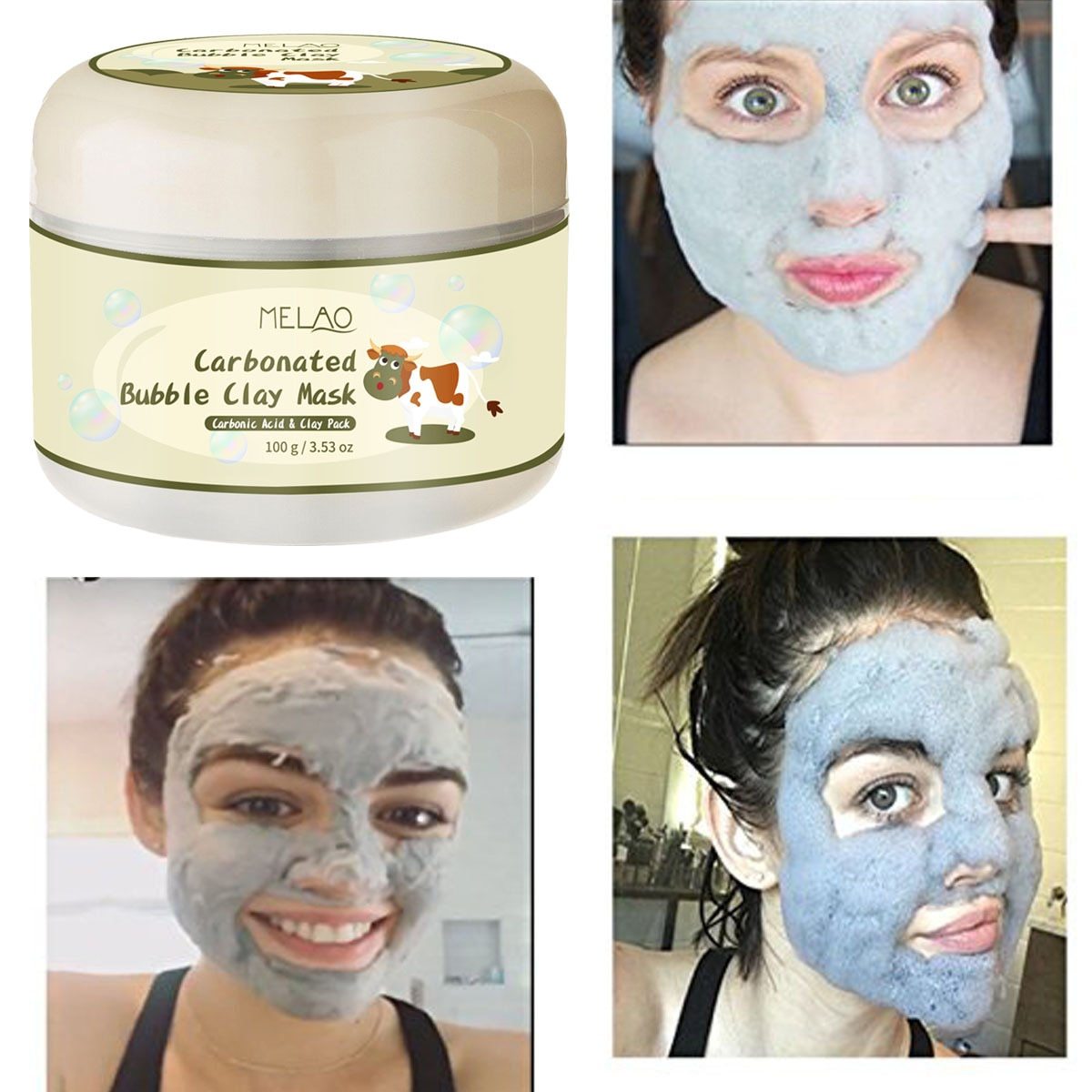 Carbonated Bubble Clay Mask Winter Deep Cleaning Moisturizing Skin Care  stickers cleansing blackheads remover cosmetics  anti