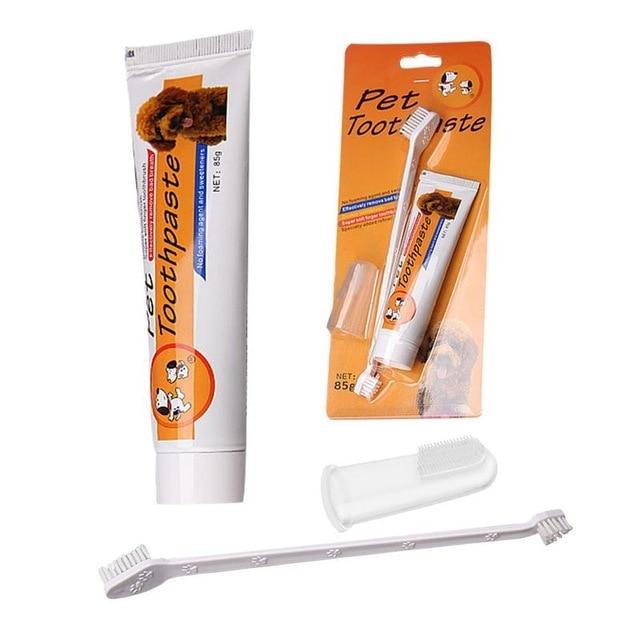 Pet Oral Care Kit Dog Cat Toothbrush Toothpaste Set Improve Pet Oral Hygiene Mouth Cleaning Reduce Dental Plaque