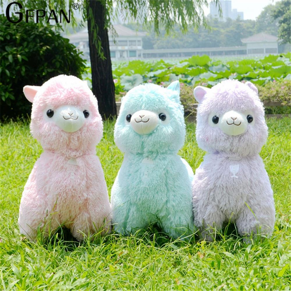 Hot Sale 45cm Rainbow Alpaca Plush Sheep Toy Japanese Soft Plush Alpacasso Baby 100% Plush Stuffed Animals Alpaca Gifts for kids