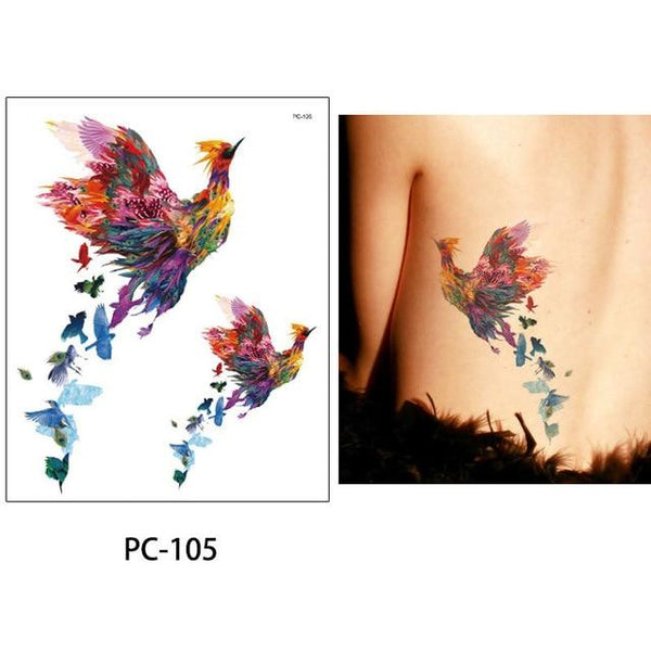 glaryyears 17 Designs 1 Sheet 32*24cm Big Large Shoulder Half Arm Tattoo Scapuler Sticker Dragon Lotus Temporary Body Art Tattoo