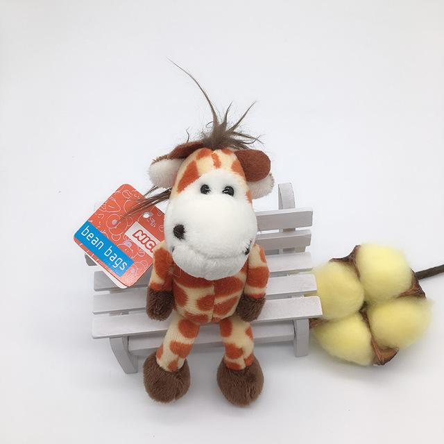 1PC 10cm NICI Jungle Brother Plush Keychains Toys Stuffed Tiger Elephant Plush Animals Phone Key Chain Bag Couple Pendant Doll