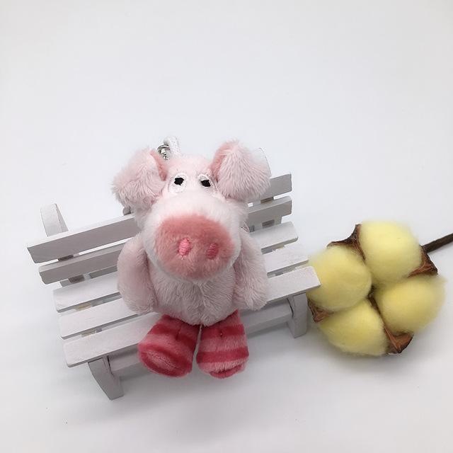 1PC 10cm NICI Jungle Brother Plush Keychains Toys Stuffed Tiger Elephant Plush Animals Phone Key Chain Bag Couple Pendant Doll