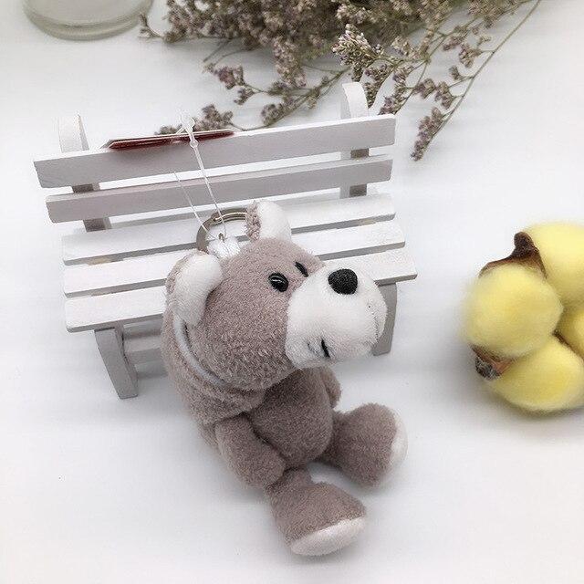 1PC 10cm NICI Jungle Brother Plush Keychains Toys Stuffed Tiger Elephant Plush Animals Phone Key Chain Bag Couple Pendant Doll