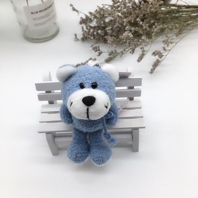 1PC 10cm NICI Jungle Brother Plush Keychains Toys Stuffed Tiger Elephant Plush Animals Phone Key Chain Bag Couple Pendant Doll