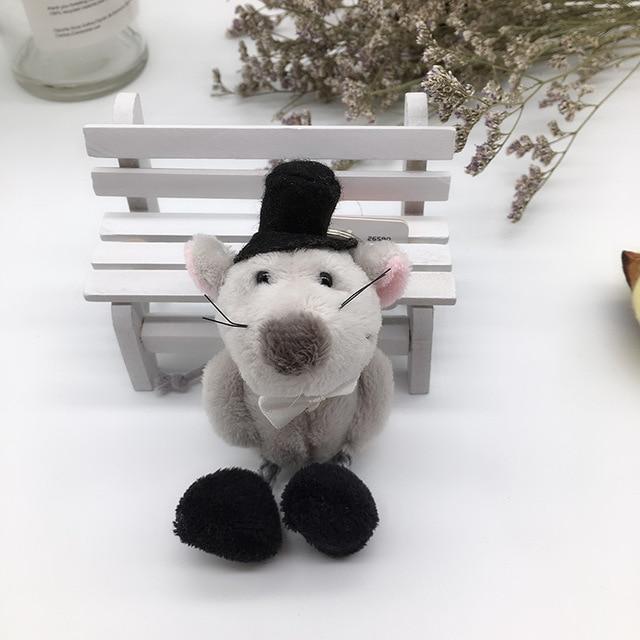 1PC 10cm NICI Jungle Brother Plush Keychains Toys Stuffed Tiger Elephant Plush Animals Phone Key Chain Bag Couple Pendant Doll