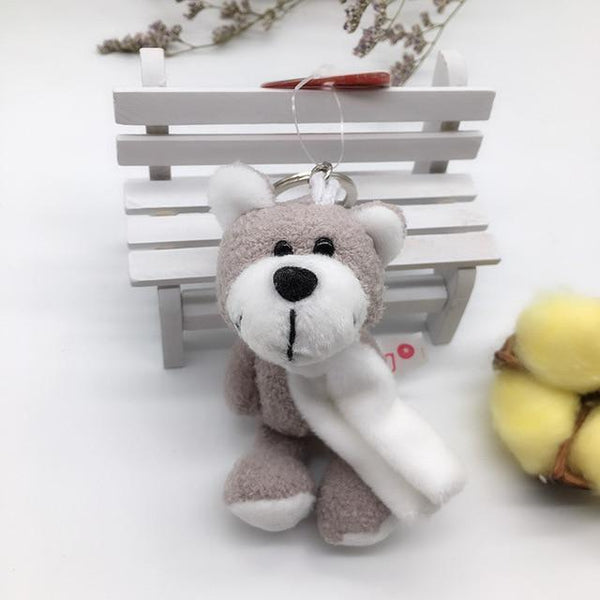 1PC 10cm NICI Jungle Brother Plush Keychains Toys Stuffed Tiger Elephant Plush Animals Phone Key Chain Bag Couple Pendant Doll