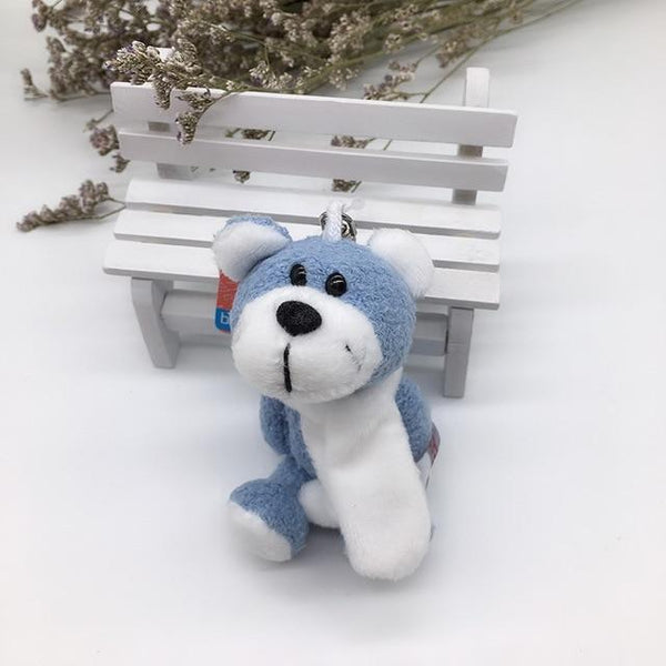 1PC 10cm NICI Jungle Brother Plush Keychains Toys Stuffed Tiger Elephant Plush Animals Phone Key Chain Bag Couple Pendant Doll