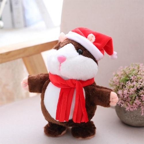 Talking Hamster Mouse Pet Christmas Toy Speak Talking Sound Record Hamster Educational Plush Toy for Children Christmas Gift