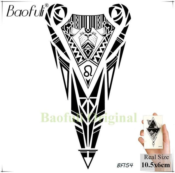 Women Sexy Henna Flower Temporary Tattoo Stickers Black Waterproof Fake Jewelry Tatoos Buddhist Lotus Tree Body Art Tattoo Lace