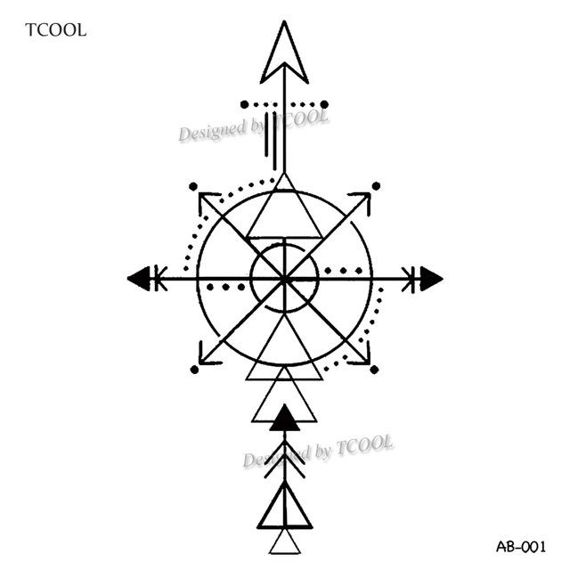 HXMAN Flower Arrow Temporary Tattoo Sticker Tattoos for Women Sexy Body Art Waterproof Men Hand Fake Tatoo 9.8X6cm AB-005