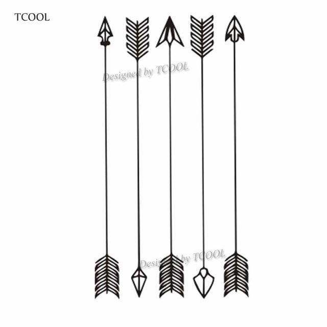 HXMAN Flower Arrow Temporary Tattoo Sticker Tattoos for Women Sexy Body Art Waterproof Men Hand Fake Tatoo 9.8X6cm AB-005