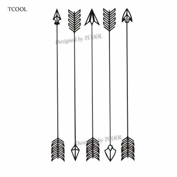 HXMAN Flower Arrow Temporary Tattoo Sticker Tattoos for Women Sexy Body Art Waterproof Men Hand Fake Tatoo 9.8X6cm AB-005