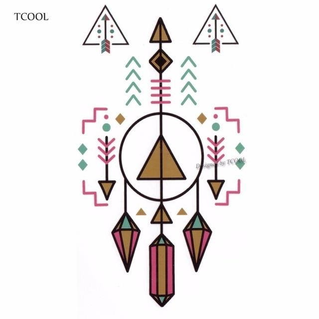 HXMAN Flower Arrow Temporary Tattoo Sticker Tattoos for Women Sexy Body Art Waterproof Men Hand Fake Tatoo 9.8X6cm AB-005