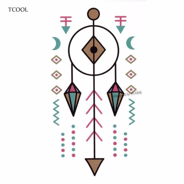 HXMAN Flower Arrow Temporary Tattoo Sticker Tattoos for Women Sexy Body Art Waterproof Men Hand Fake Tatoo 9.8X6cm AB-005