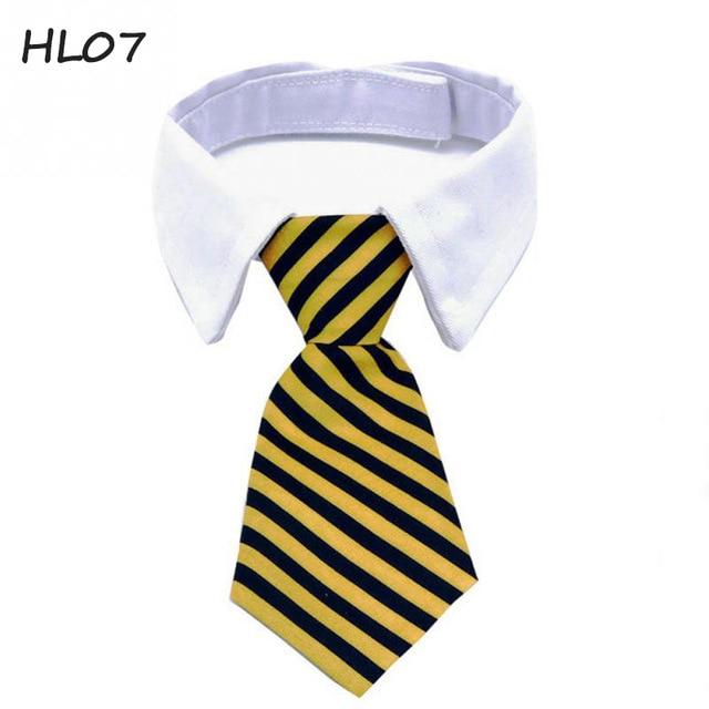 1 pcs Fashion Dog Cat Striped Bow Tie Collar Pet Adjustable Neck Tie For Party Wedding