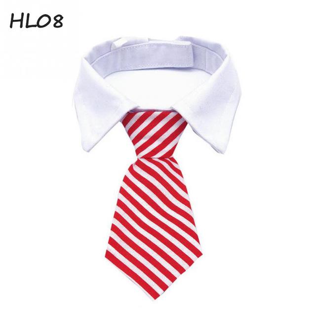 1 pcs Fashion Dog Cat Striped Bow Tie Collar Pet Adjustable Neck Tie For Party Wedding