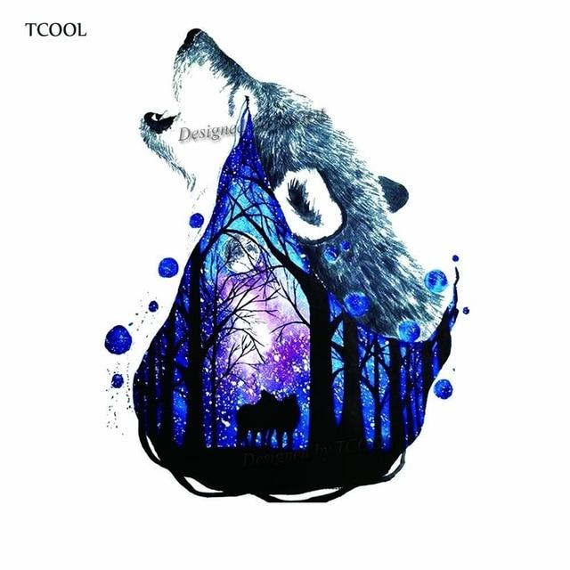 HXMAN Wolf Temporary Tattoo Stickers Waterproof Women Fake Hand Animal Tattoos Adult Men Body Art 9.8X6cm A-085