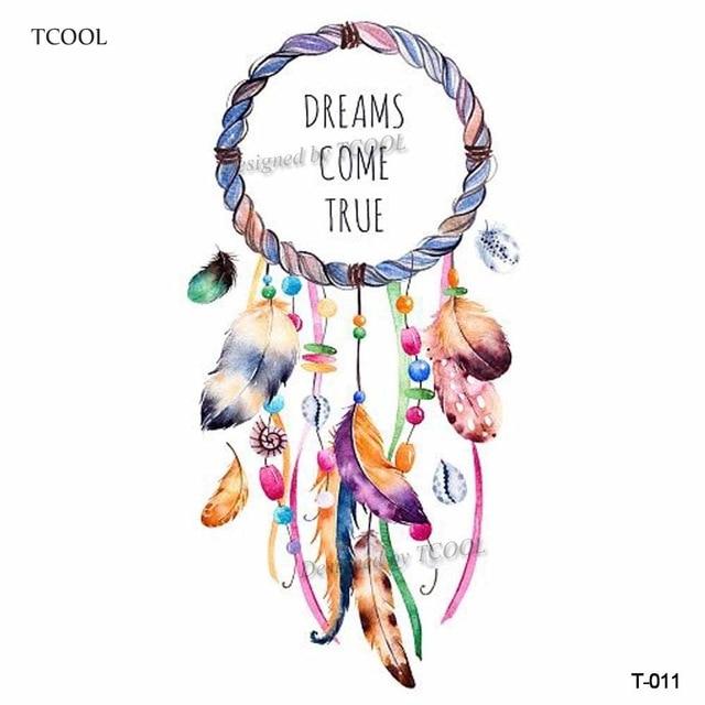 HXMAN Dreamcatcher Temporary Fake Tattoo Body Art Sticker Waterproof Women Fashion Hand Tattoo Sticker for Kids 9.8X6cm T-006