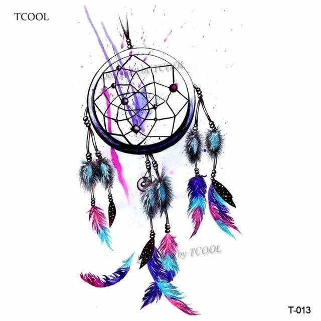 HXMAN Dreamcatcher Temporary Fake Tattoo Body Art Sticker Waterproof Women Fashion Hand Tattoo Sticker for Kids 9.8X6cm T-006
