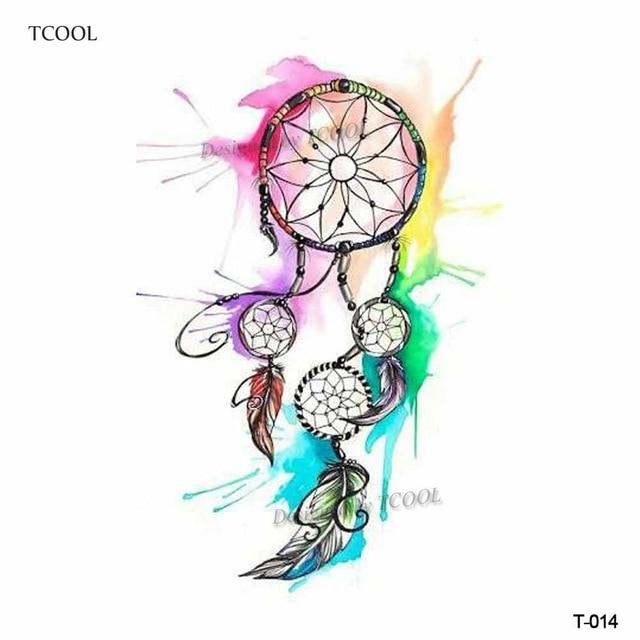 HXMAN Dreamcatcher Temporary Fake Tattoo Body Art Sticker Waterproof Women Fashion Hand Tattoo Sticker for Kids 9.8X6cm T-006