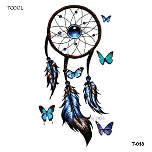 HXMAN Dreamcatcher Temporary Fake Tattoo Body Art Sticker Waterproof Women Fashion Hand Tattoo Sticker for Kids 9.8X6cm T-006