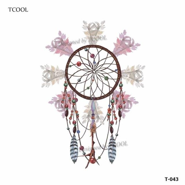 HXMAN Dreamcatcher Temporary Fake Tattoo Body Art Sticker Waterproof Women Fashion Hand Tattoo Sticker for Kids 9.8X6cm T-006