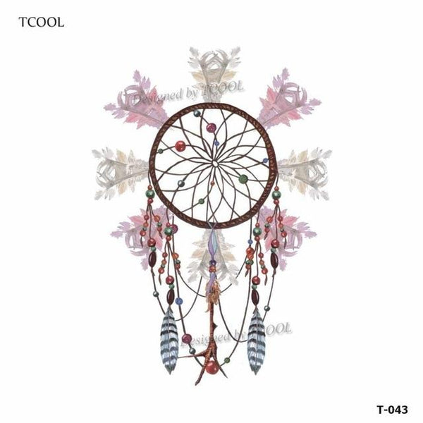 HXMAN Dreamcatcher Temporary Fake Tattoo Body Art Sticker Waterproof Women Fashion Hand Tattoo Sticker for Kids 9.8X6cm T-006