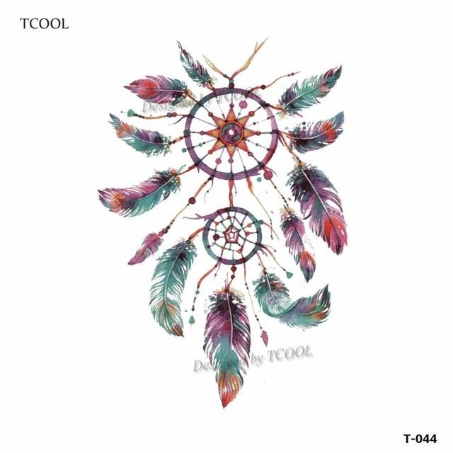 HXMAN Dreamcatcher Temporary Fake Tattoo Body Art Sticker Waterproof Women Fashion Hand Tattoo Sticker for Kids 9.8X6cm T-006