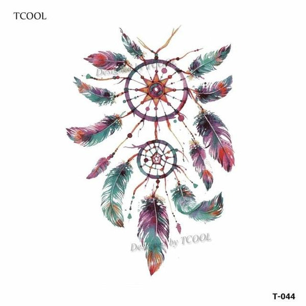 HXMAN Dreamcatcher Temporary Fake Tattoo Body Art Sticker Waterproof Women Fashion Hand Tattoo Sticker for Kids 9.8X6cm T-006
