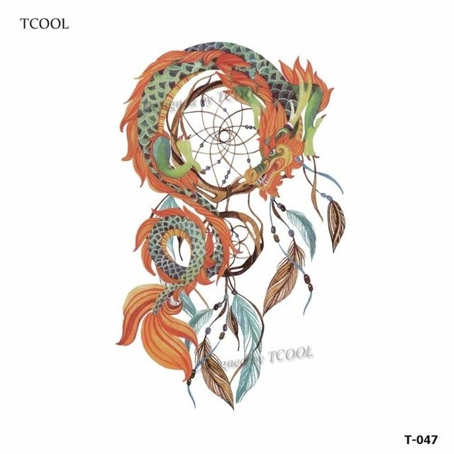 HXMAN Dreamcatcher Temporary Fake Tattoo Body Art Sticker Waterproof Women Fashion Hand Tattoo Sticker for Kids 9.8X6cm T-006