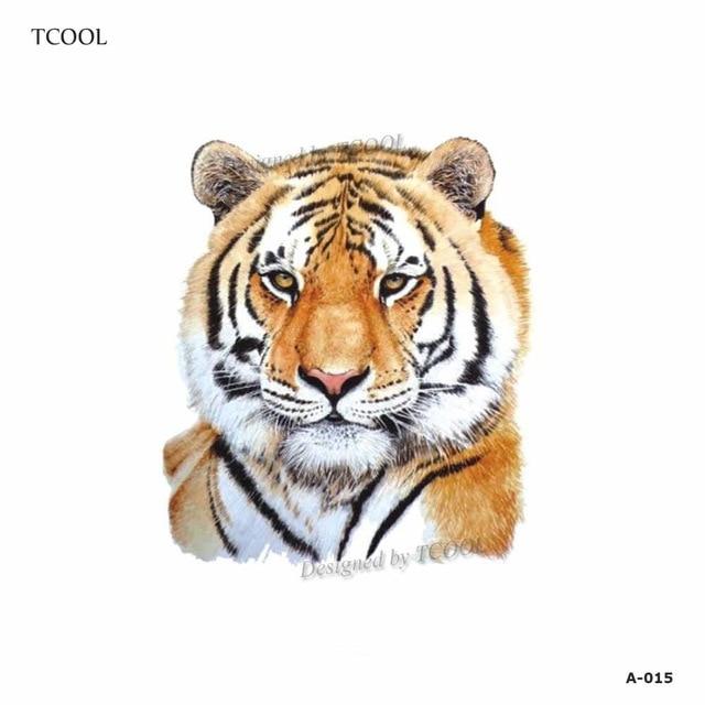 HXMAN Tiger Temporary Watercolor Tattoo Sticker Waterproof Women Fashion Fake Body Art Arm Tattoos 9.8X6cm Kids Hand Tatoo A-044