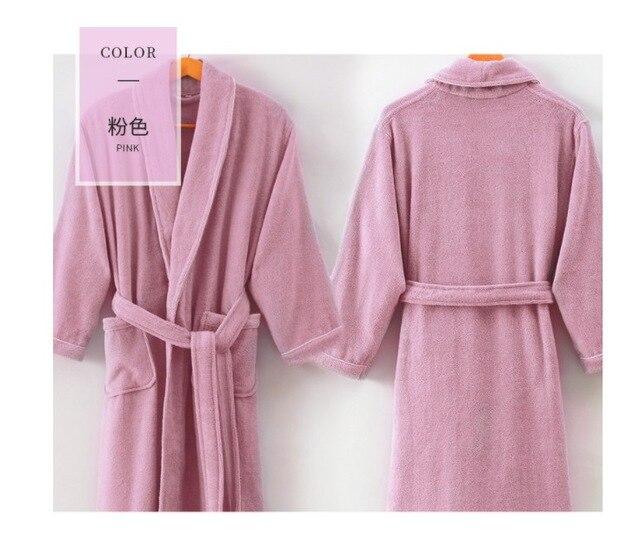 Men's Winter Cotton Terry Bathrobe Warm Soft Hooded Toweled Bath Robe Male Grey White Kimono Long Dressing Gown Autumn