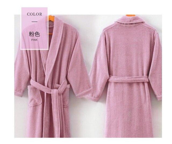 Men's Winter Cotton Terry Bathrobe Warm Soft Hooded Toweled Bath Robe Male Grey White Kimono Long Dressing Gown Autumn