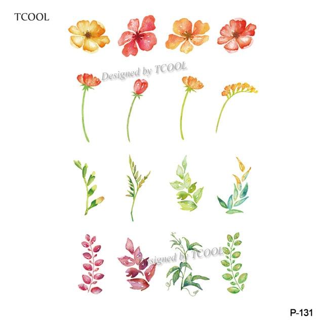 HXMAN Flower Temporary Tattoos for Women Hand Tattoo Sticker Fashion Body Art Waterproof Arm Fake Tatoo Paper 9.8X6cm P-013