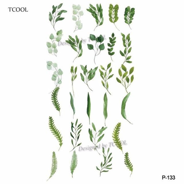 HXMAN Flower Temporary Tattoos for Women Hand Tattoo Sticker Fashion Body Art Waterproof Arm Fake Tatoo Paper 9.8X6cm P-013