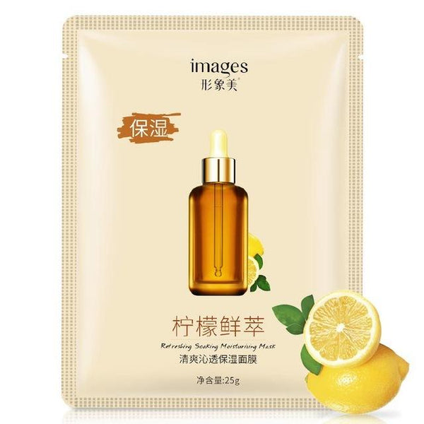 Images 1Pcs Face Mask Various Plants Extracts Hyaluronic Whitening Acid Multifunctional Korea Style Facial Skin Care Mask