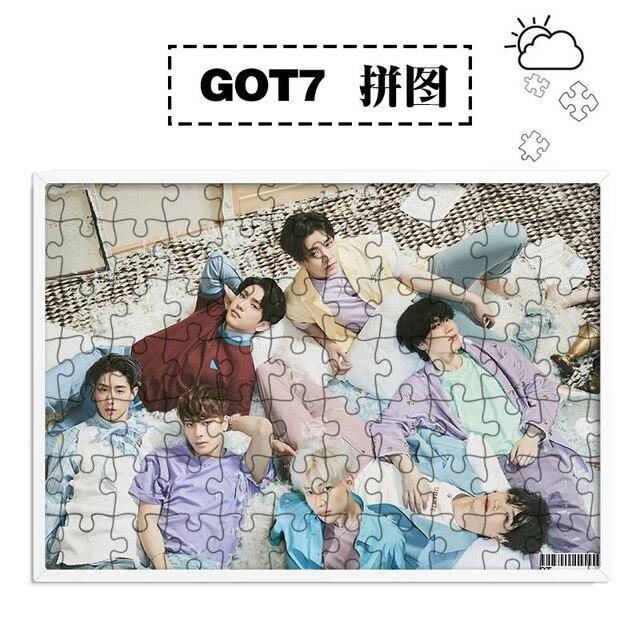 [MYKPOP]GOT7 PRESENT YOU Puzzles 120pcs With a Photo Frame Desk Decoration KPOP Fans Collection SA18102015