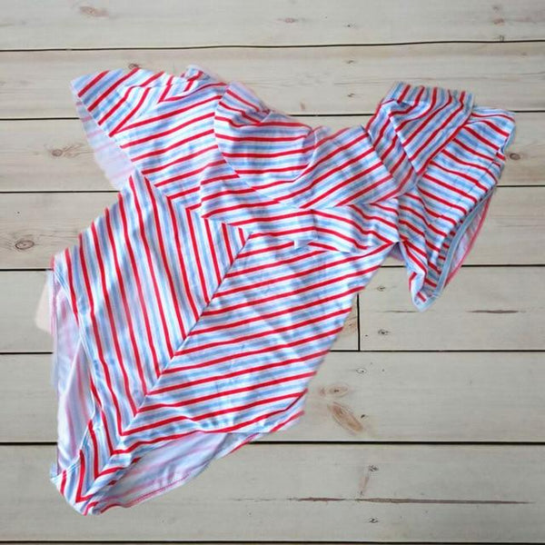 Bkning XXL Striped One Piece Swimwear Large Women Summer 2019 Monokini Puls Size Swimsuit Ruffle Onepiece Bathing Suit 1 Trikini