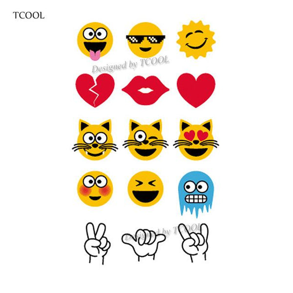 HXMAN Cartoon Animals Children Temporary Tattoo Sticker Waterproof Fashion Fake Body Art Tattoos 9.8X6cm Kids Face Tatoo B-030