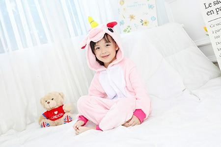 Rainbow Unicorn Children Pajama for Girls Boys Onesie Flannel Children's Pajamas Kigurumi  Animals  Sleepwear Kids Pyjamas 4-12T