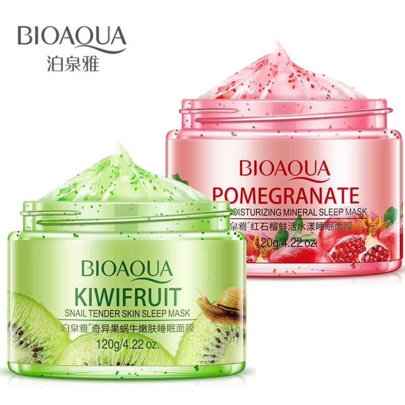 BIOAUQA Fruit Skin Care Mask Deep Whitening Moisturizing Sleeping Mask Acne Treatment Remover Blackhead Repair Face Mask Beauty