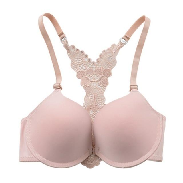 Women Fashion Underwear Lace Bralette Bras Adjustable Push up Lingerie Butterfly Back Seamless Racerback Bra Girls