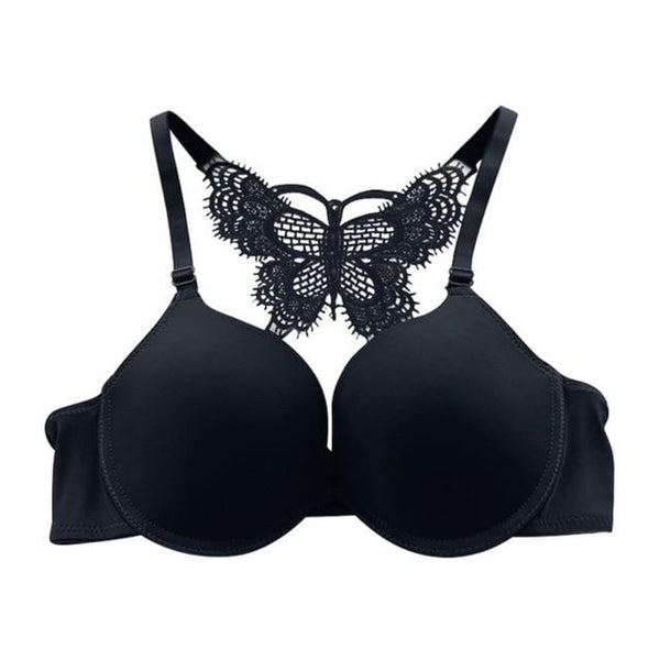 Women Fashion Underwear Lace Bralette Bras Adjustable Push up Lingerie Butterfly Back Seamless Racerback Bra Girls