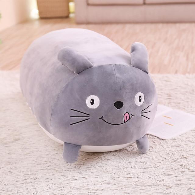 60/90CM New Giant Cute Plush Toys Stuffed Animal Doll Lovely Cat Dog Pig Toroto Sofa Pillow Cushion Kids Appease Toy Home Decor