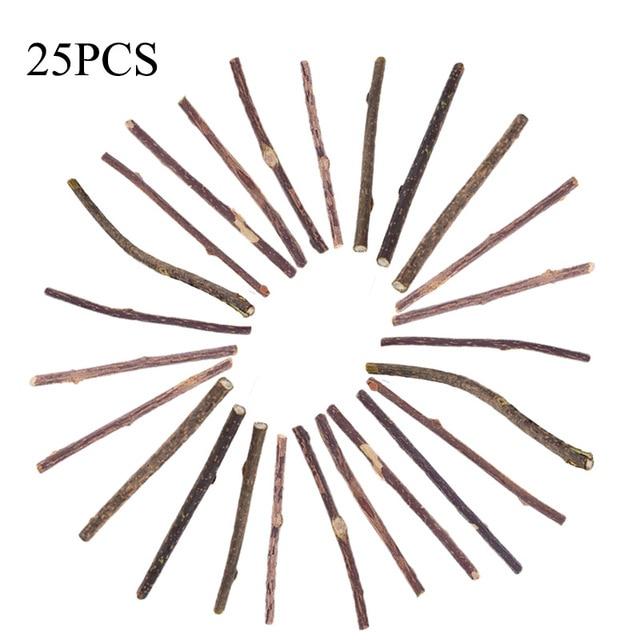 15/20/25/50pcs Pure Natural Catnip Pet Cat Toy Molar Toothpaste Branch Cleaning Teeth Silver Vine Cat Snacks Sticks Pet Supplies