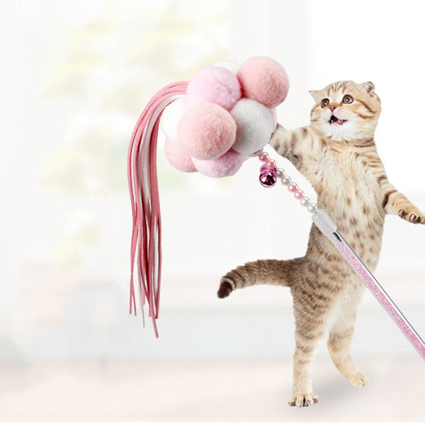 Cat Teaser Wand Toy Stick Feather Interactive Play Funny Kitten Pet Supply katten speeltjes