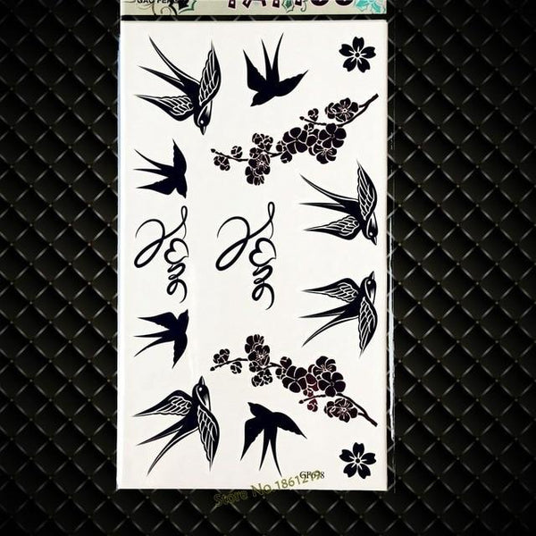 New Vivid 3D Tattoo Red Lip Cherry Strawberry Pumpkin Design Flash Temporary Tattoo Sticker Men Women Body Art Fake Tattoo G3D33