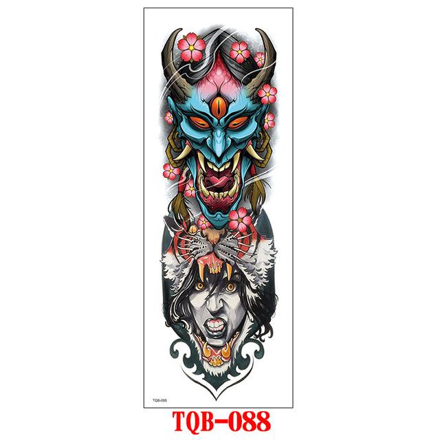 FULL SLEEVE ARM TEMPORARY TATTOO, ORIENTAL DRAGON, LOTUS FLOWERS, MENS, WOMENS